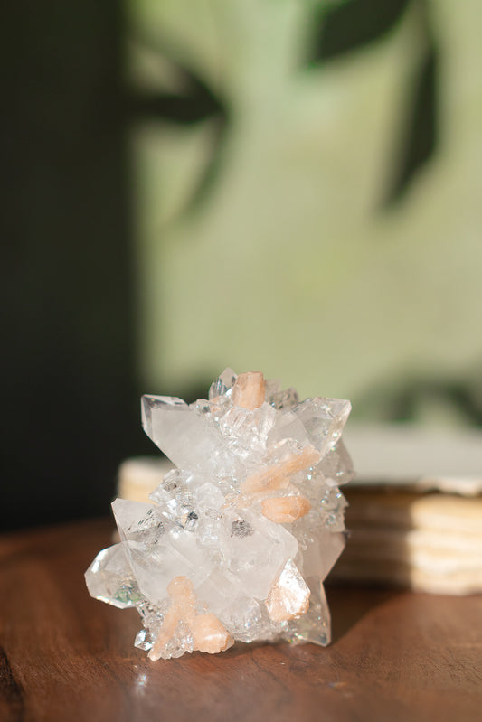 Glossy Apophyllite with Stilbite