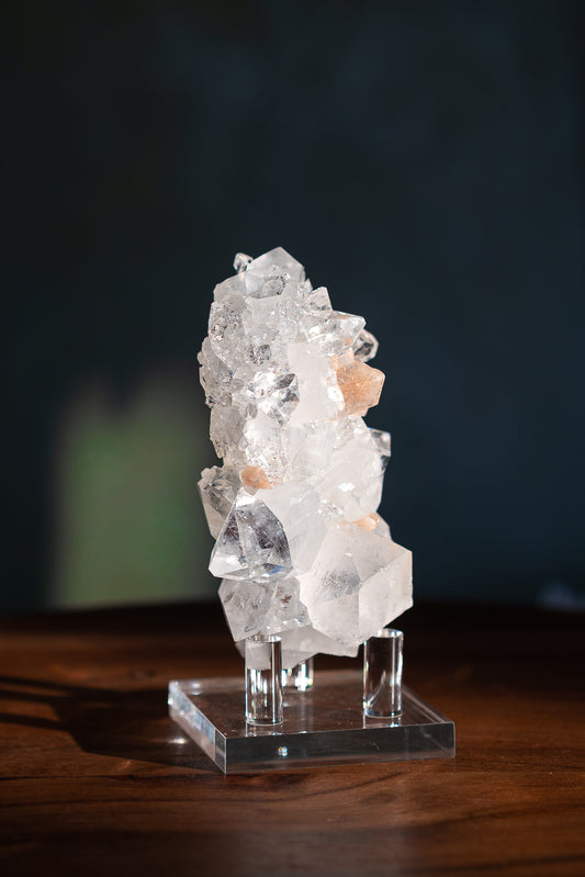 Glossy Apophyllite with Stilbite