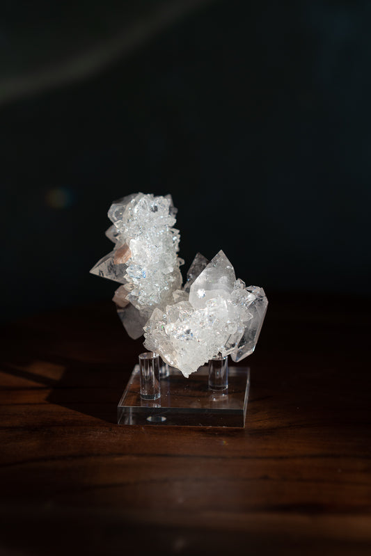 Glossy Apophyllite with Stilbite