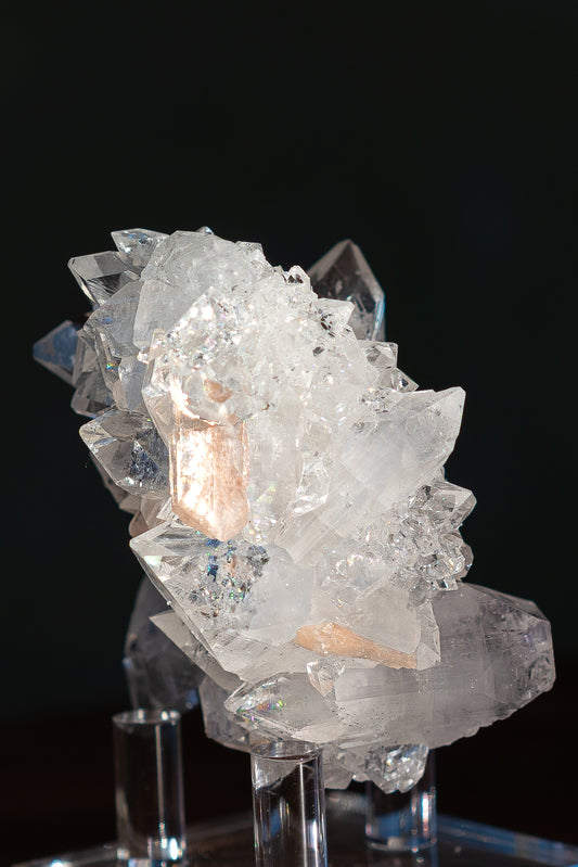 Glossy Apophyllite with Stilbite