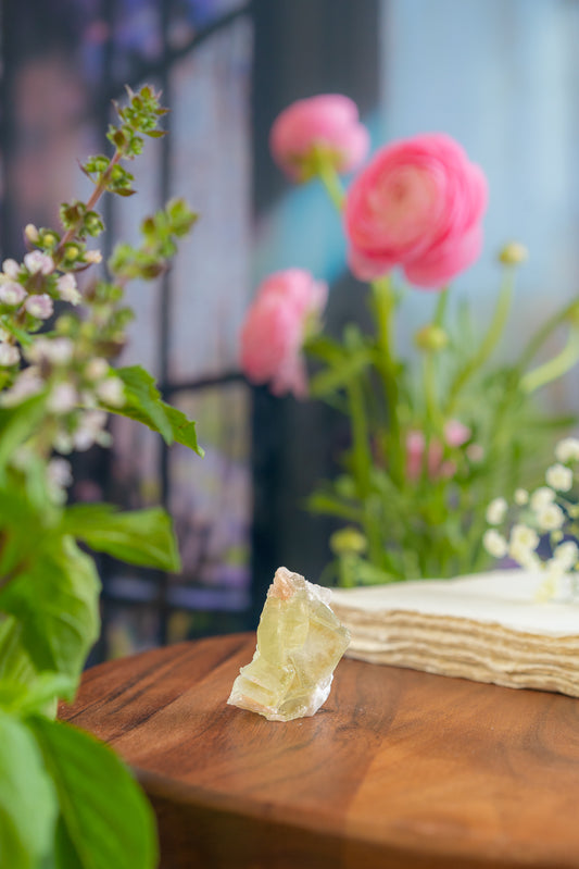 Green Apophyllite with Peach Stilbite