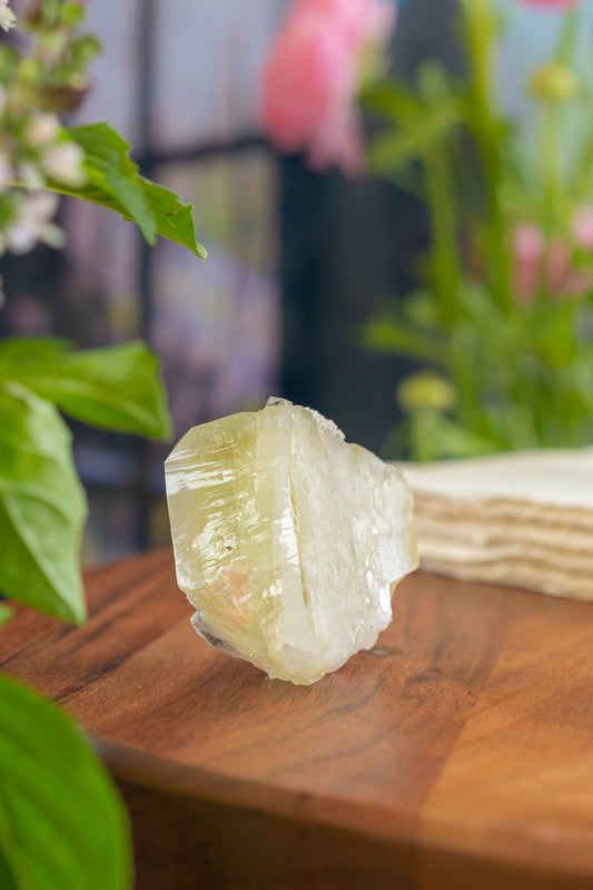 Green Apophyllite with Peach Stilbite