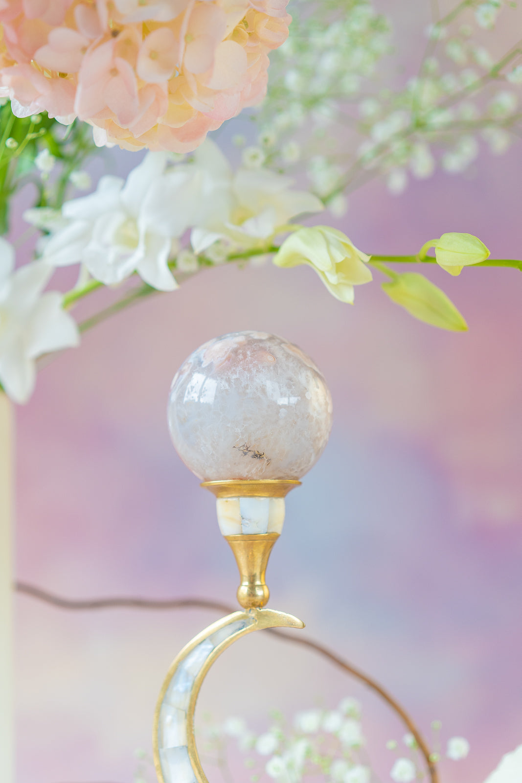 Flower Agate Sphere