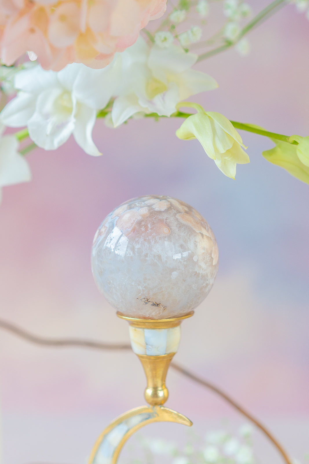 Flower Agate Sphere