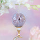 Flower Agate x Pink Amethyst Sphere