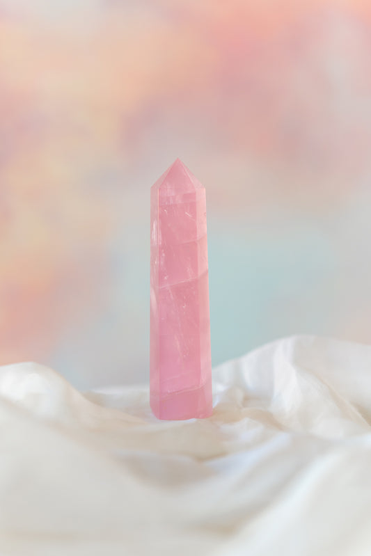 Mozambique Rose Quartz Tower