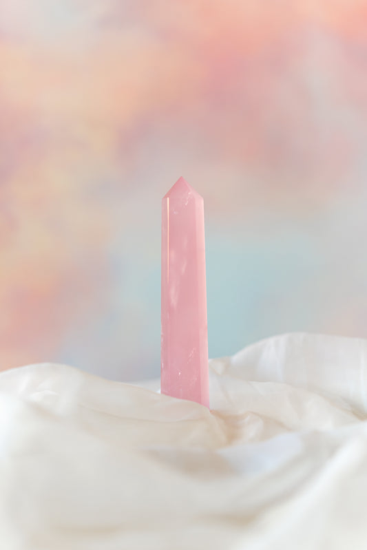 Mozambique Rose Quartz Tower