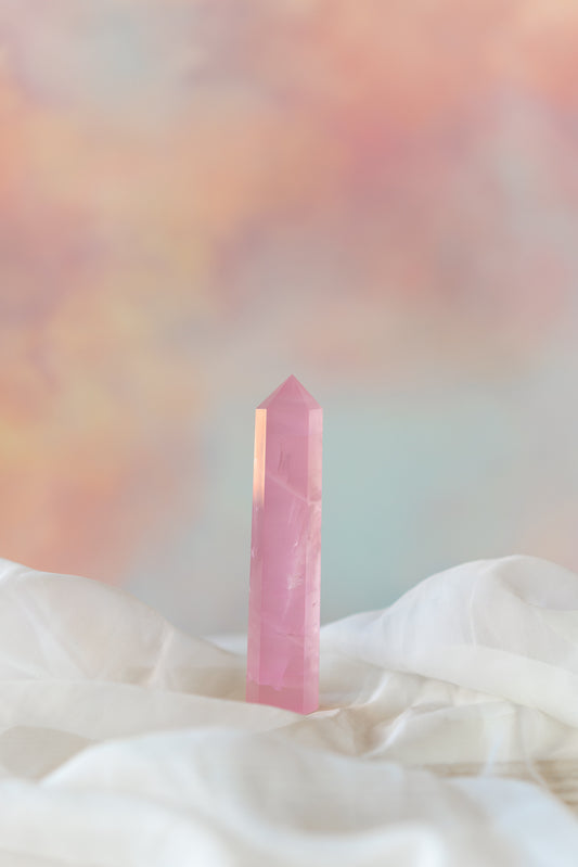 Mozambique Rose Quartz Tower