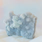 Sugary Fluorite on Blue Chalcedony