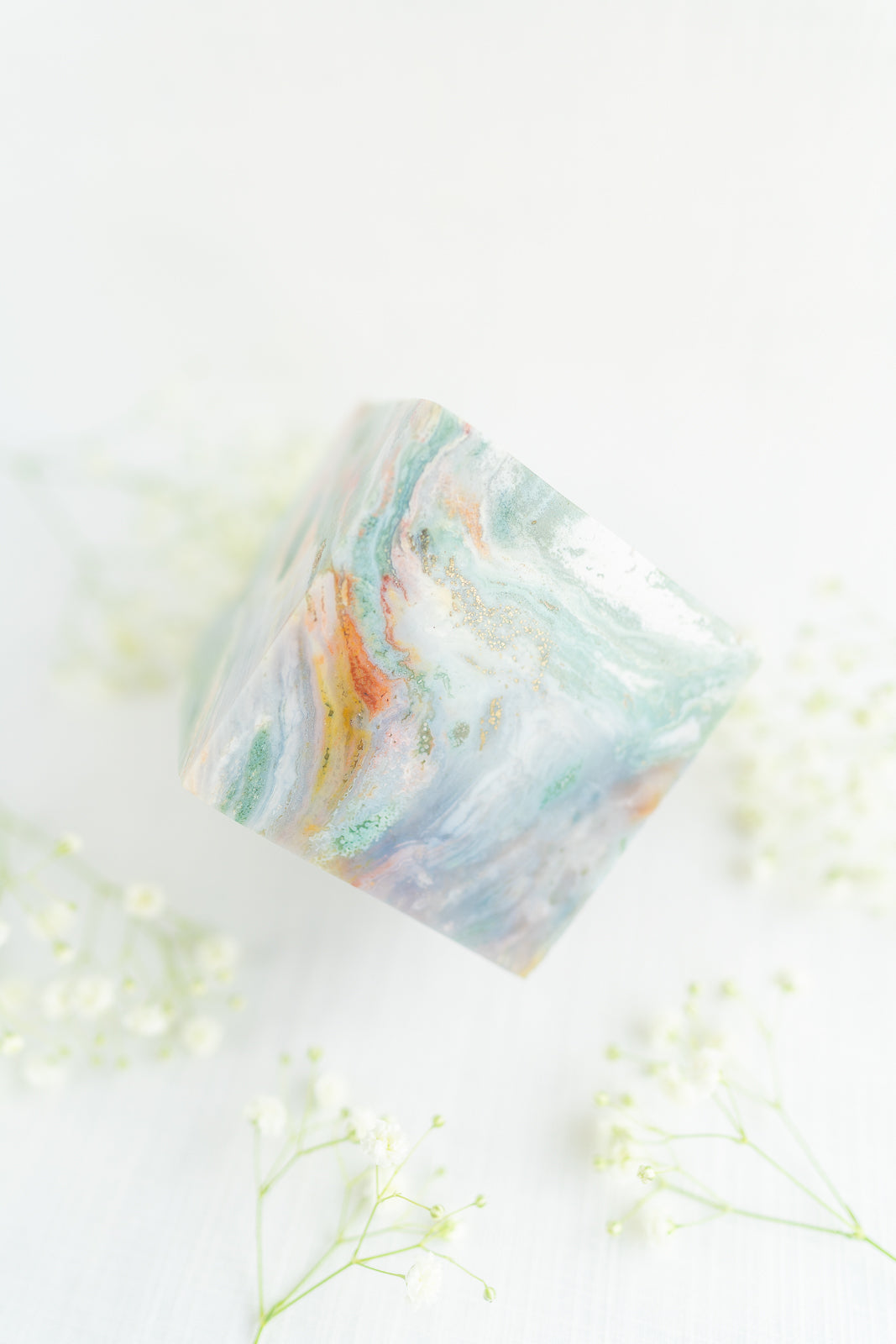 Sea Jasper Statement Cube