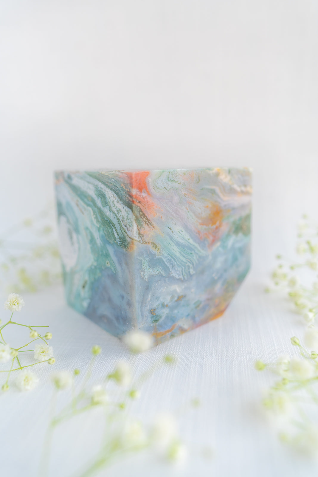 Sea Jasper Statement Cube