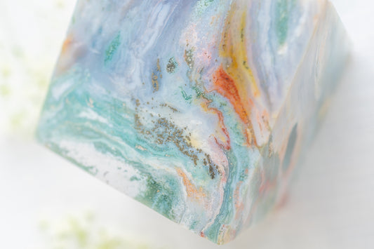 Sea Jasper Statement Cube