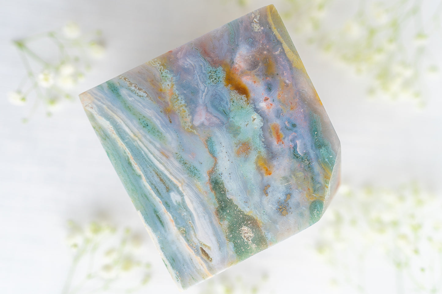 Sea Jasper Statement Cube