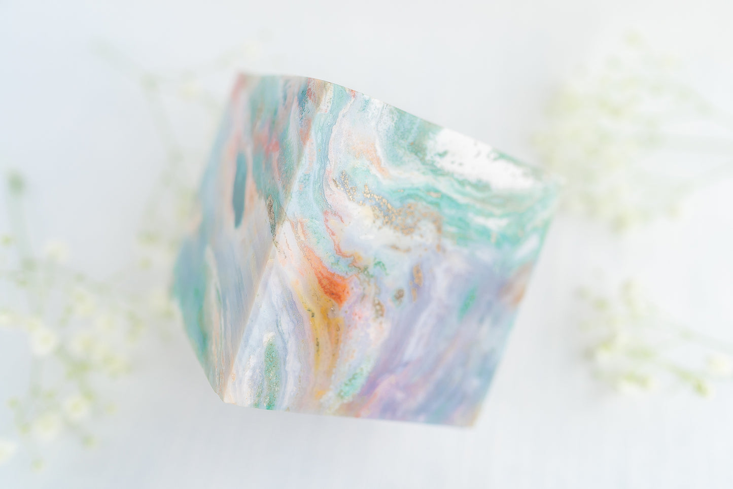 Sea Jasper Statement Cube