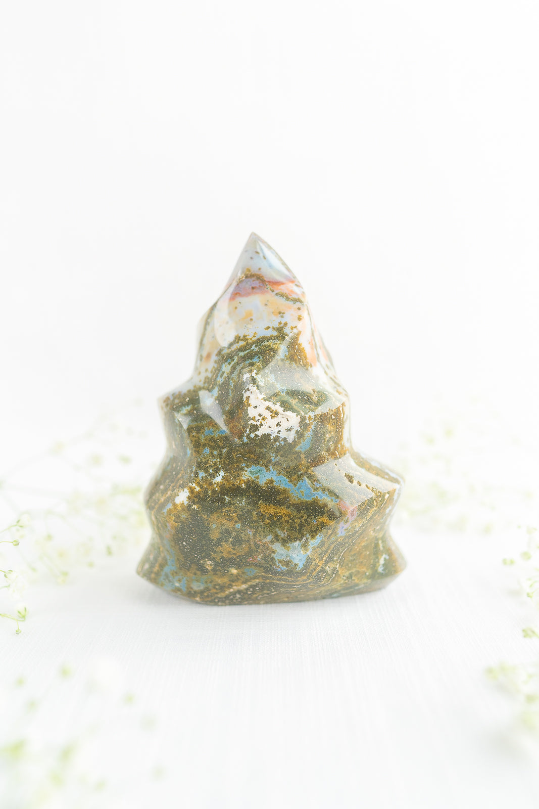 Green Sea Jasper Flame