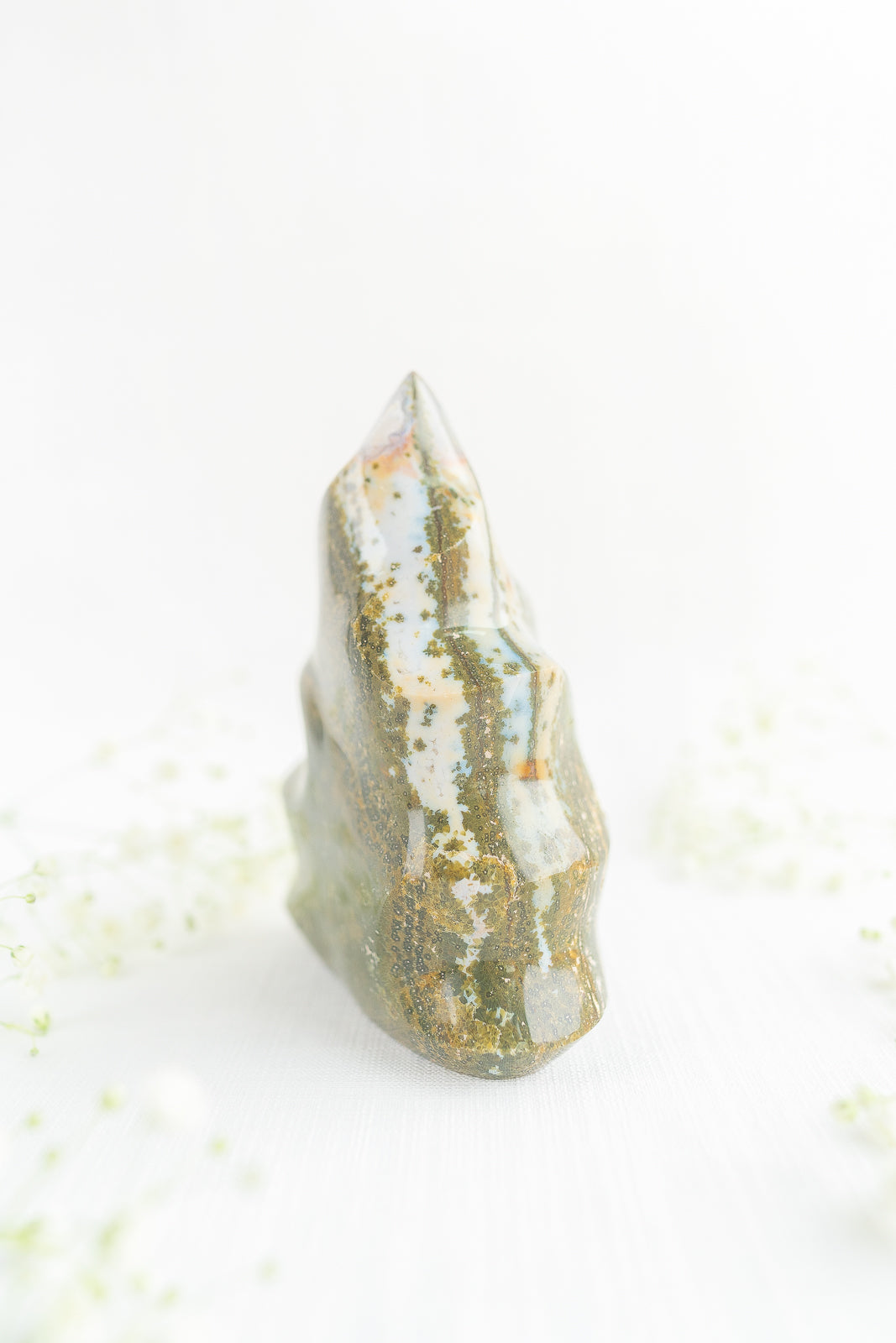 Green Sea Jasper Flame