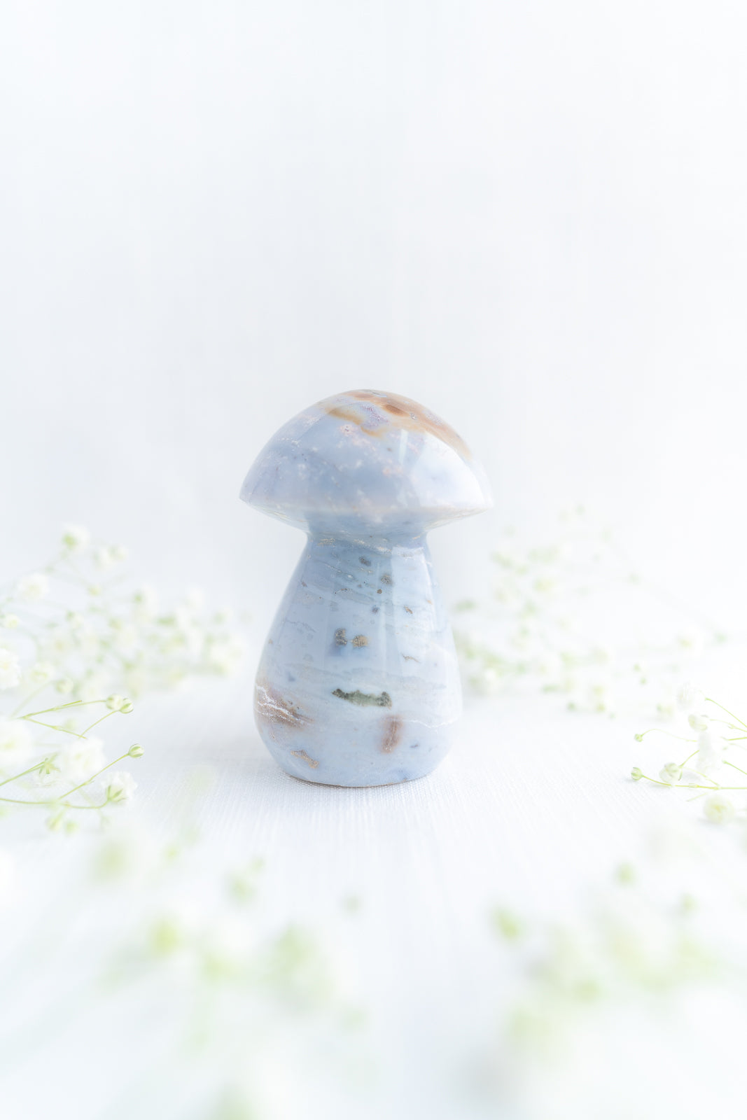 Sea Jasper Mushroom with Pyrite