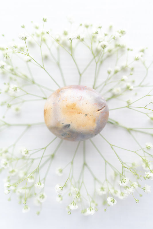 Sea Jasper Palm with Quartz