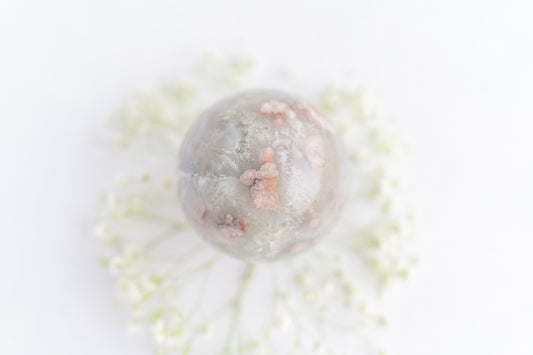 Flower Agate Sphere with Chlorite Quartz