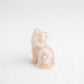 Flower Agate Kitten Carving
