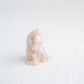 Flower Agate Kitten Carving